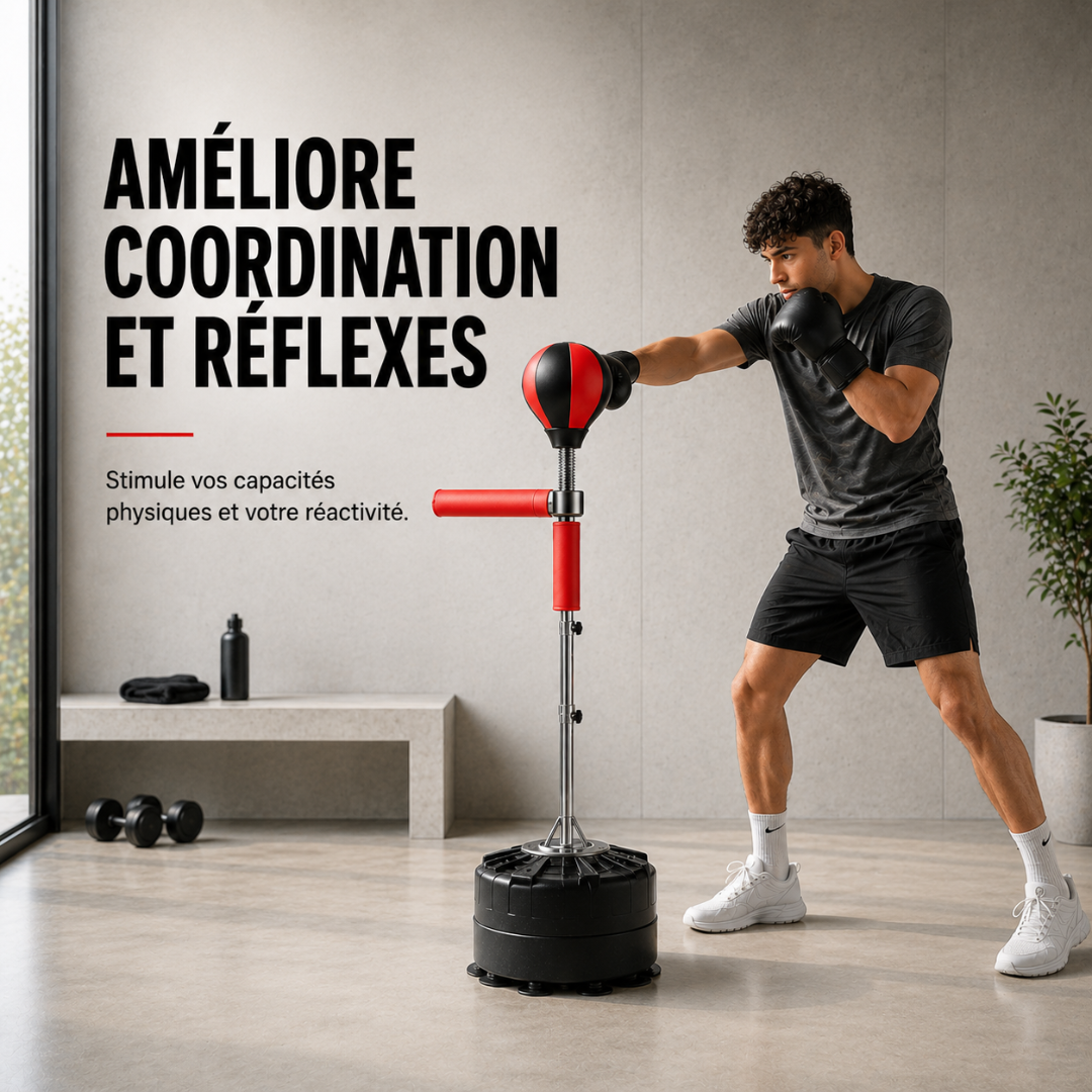 Punching Ball sur Pied Bras 360° MaisonDuBoxeur