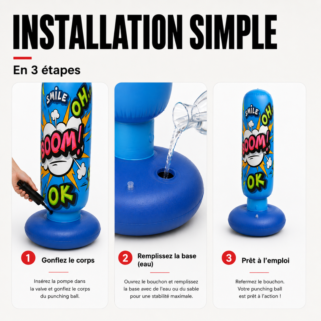 Punching Ball Gonflable Enfant 130 cm MaisonDuBoxeur