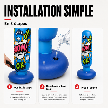 Punching Ball Gonflable Enfant 130 cm MaisonDuBoxeur