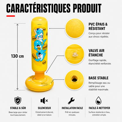 Punching Ball Gonflable Dauphin 130 cm MaisonDuBoxeur