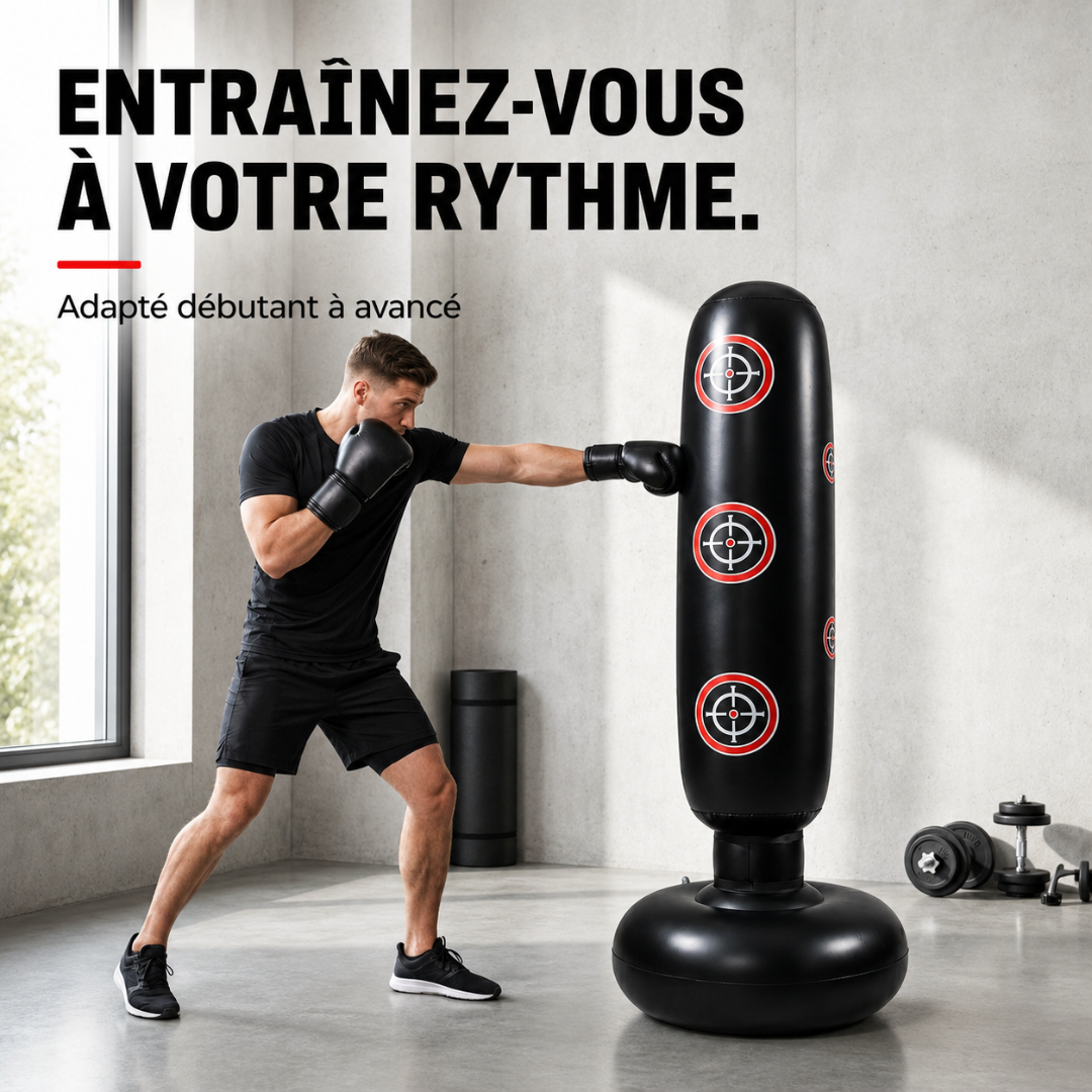 Punching Ball Gonflable 160 cm – Zones de Frappe MaisonDuBoxeur