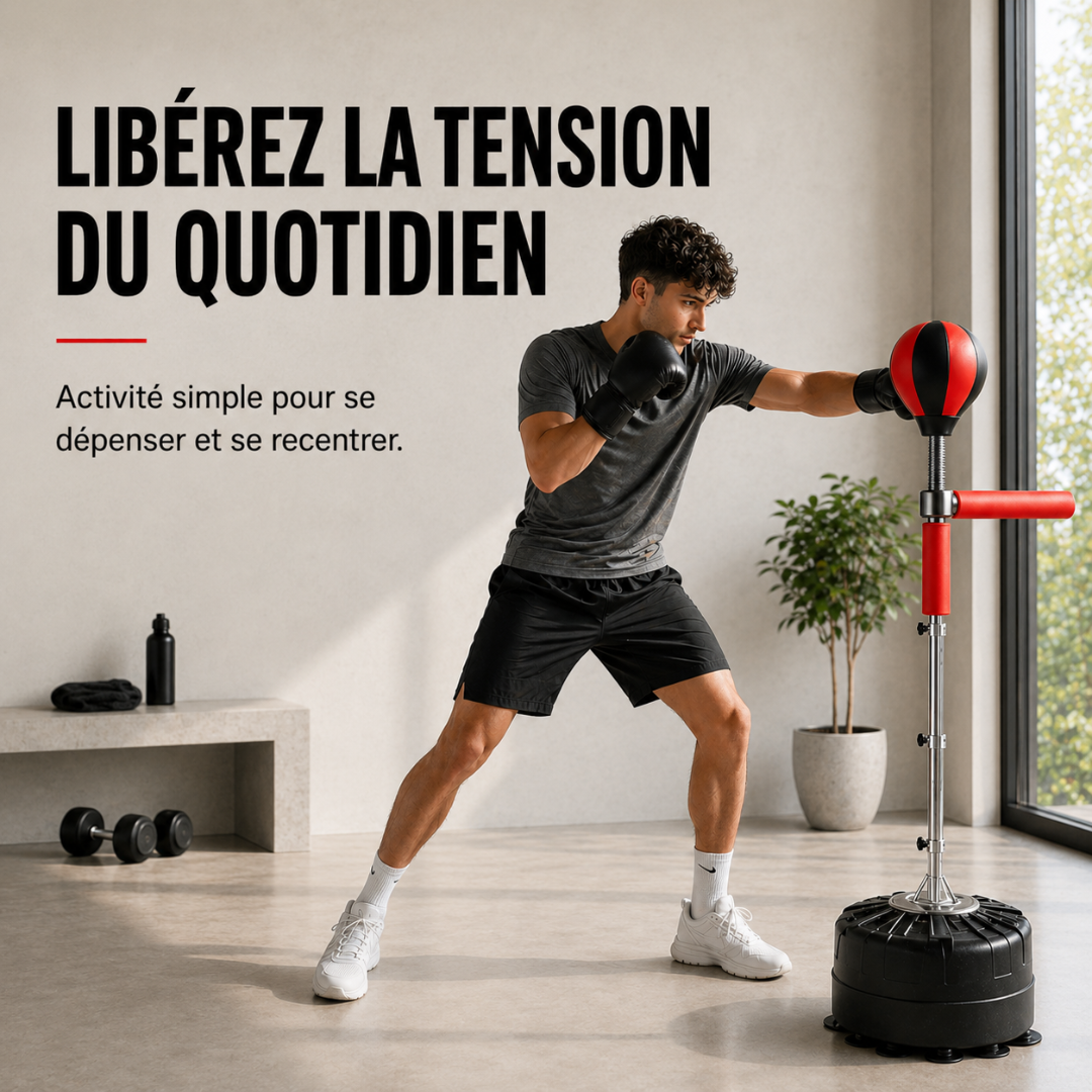 Punching Ball sur Pied Bras 360° MaisonDuBoxeur