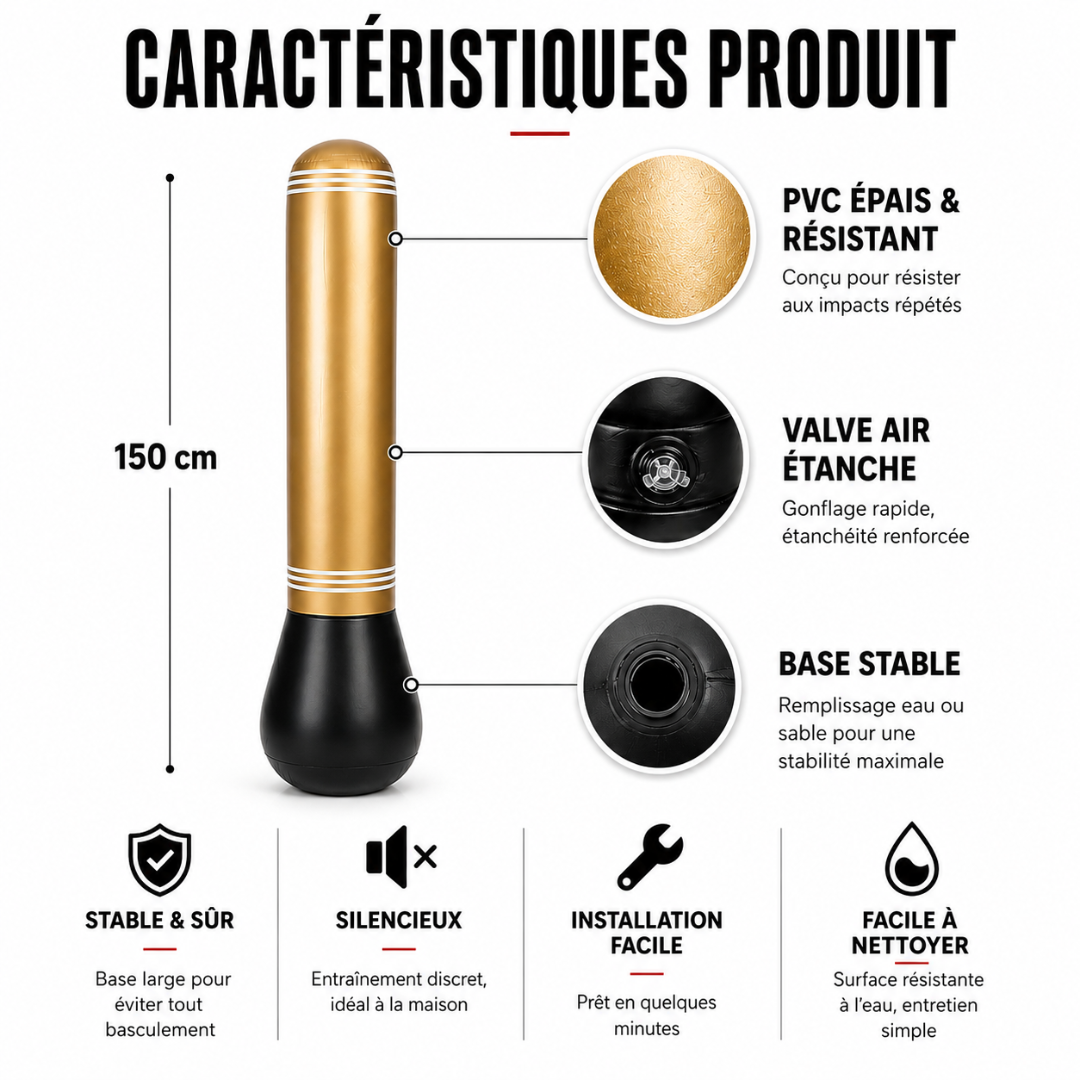 Punching Ball Gonflable 150 cm – Enfant MaisonDuBoxeur