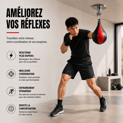 Poire de Vitesse Support Plafond 360° MaisonDuBoxeur