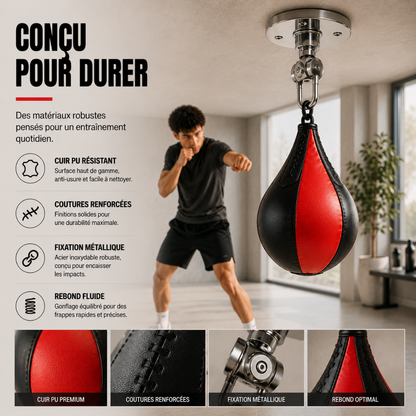 Poire de Vitesse Support Plafond 360° MaisonDuBoxeur