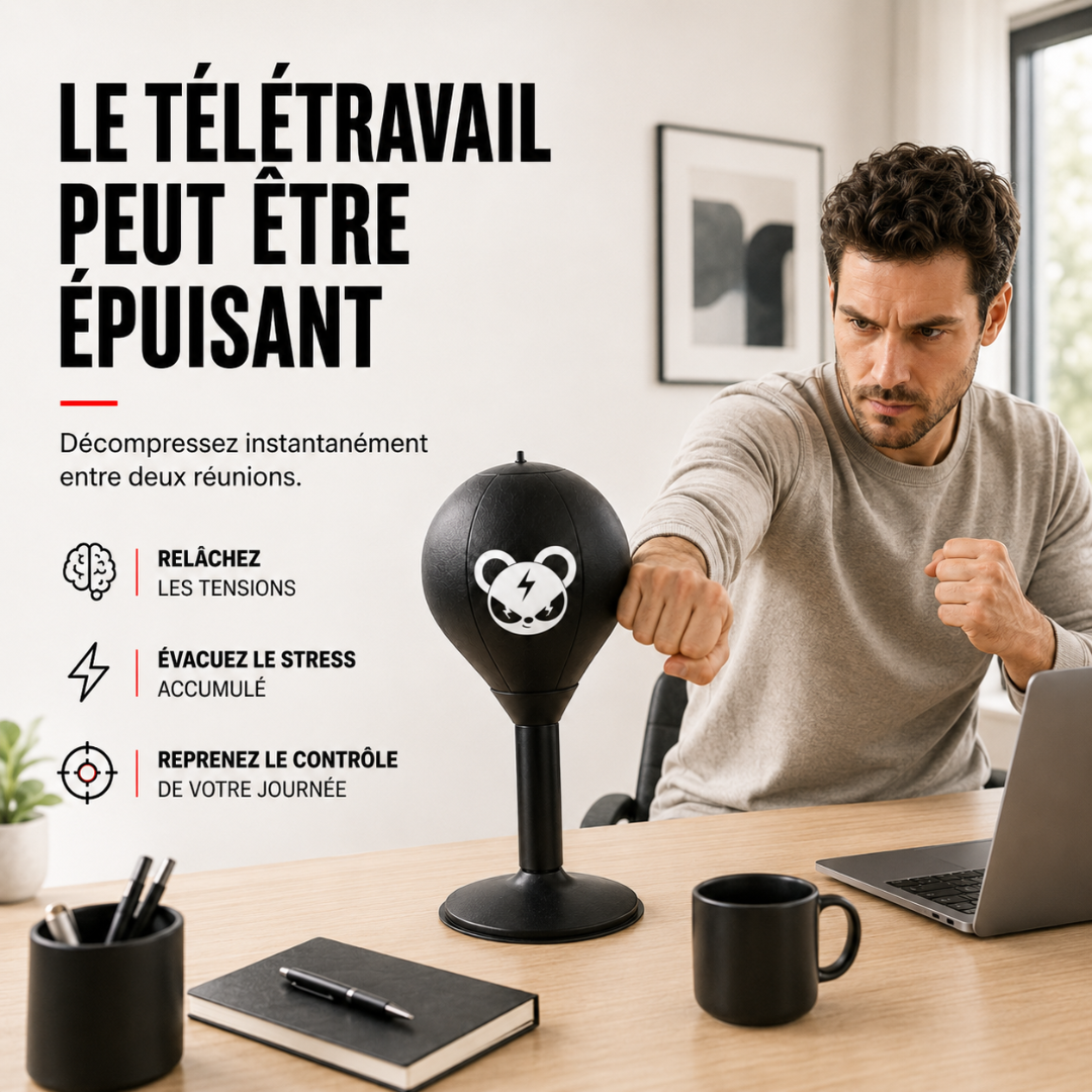 Punching Ball Bureau Ninja Panda MaisonDuBoxeur
