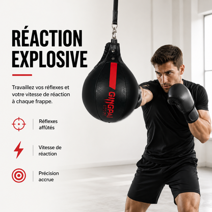 Poire de Vitesse Cuir PU Rebond Rapide MaisonDuBoxeur