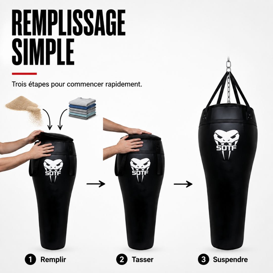 Sac de Frappe Muay Thai Forme Corps MaisonDuBoxeur