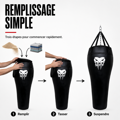 Sac de Frappe Muay Thai Forme Corps MaisonDuBoxeur