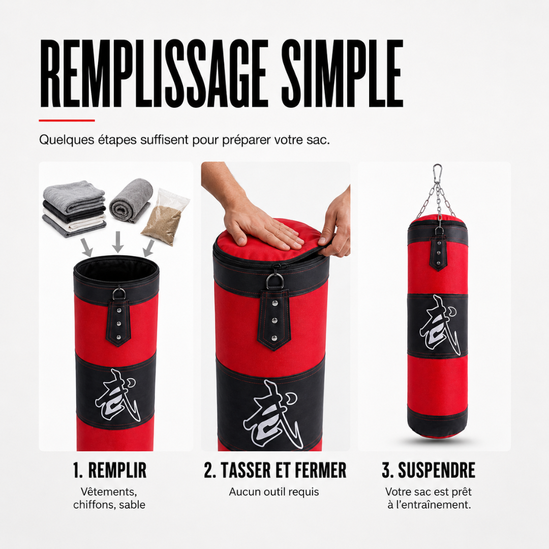 Sac de Frappe Toile Renforcée MaisonDuBoxeur