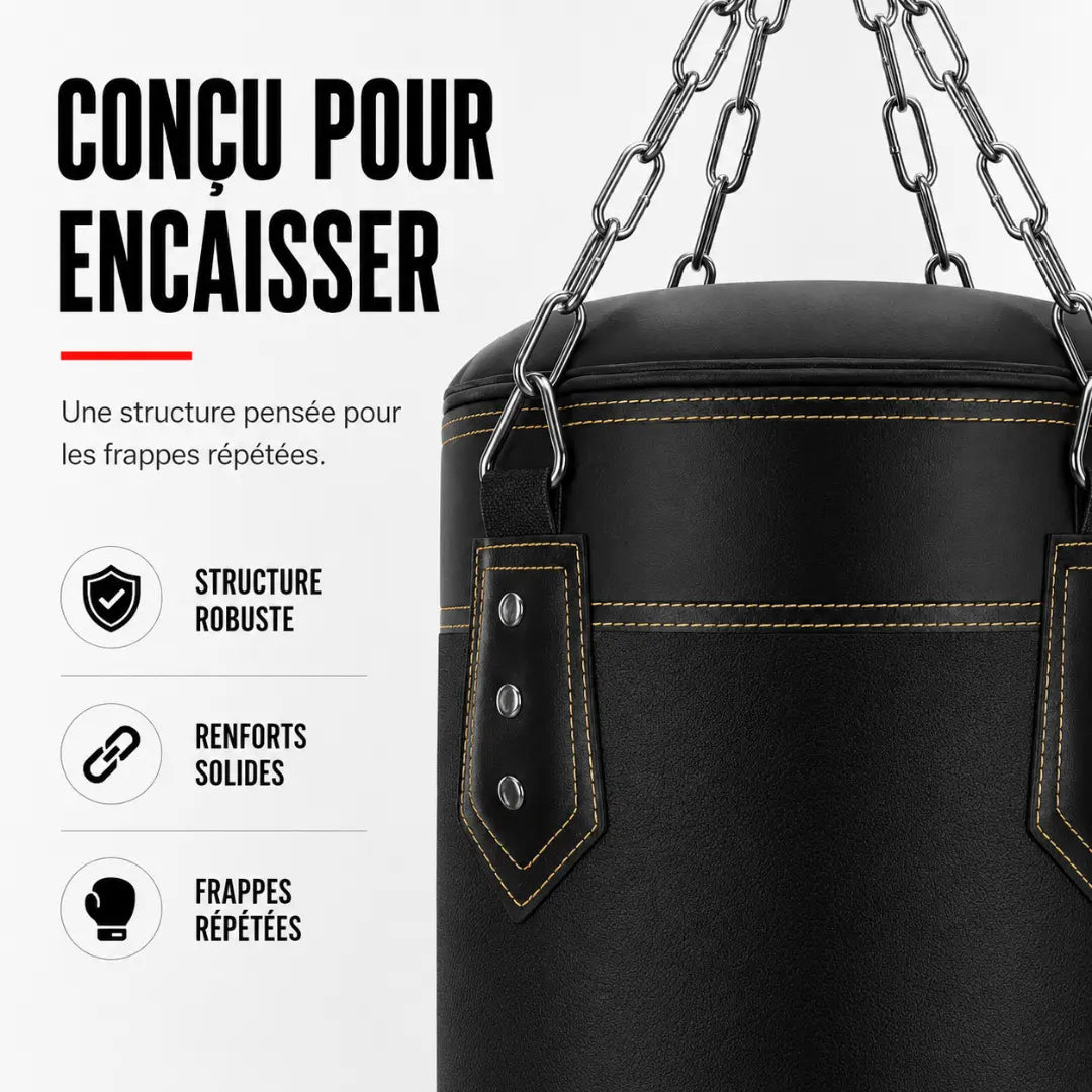 Sac de Frappe Cuir PU 100 cm MaisonDuBoxeur