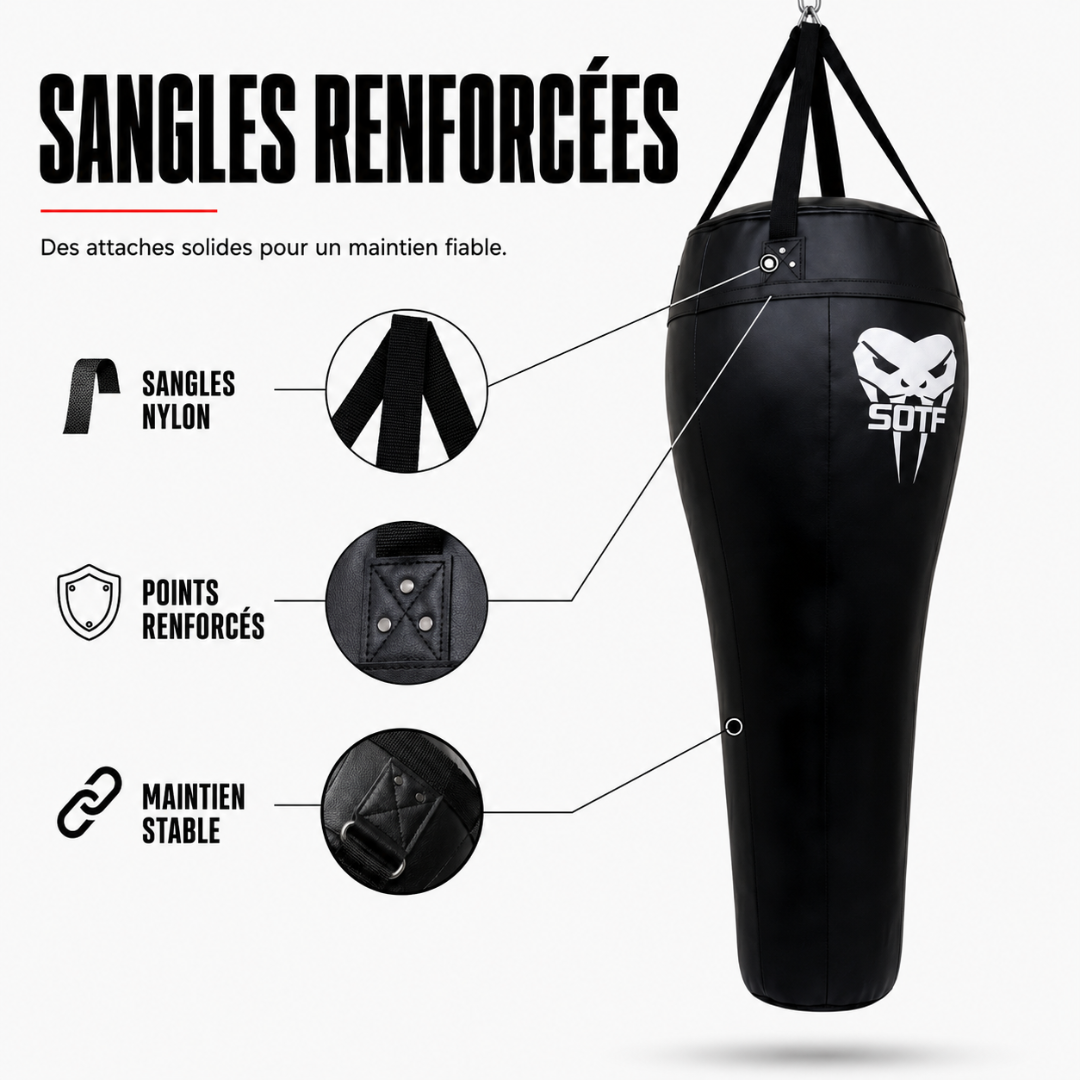 Sac de Frappe Muay Thai Forme Corps MaisonDuBoxeur
