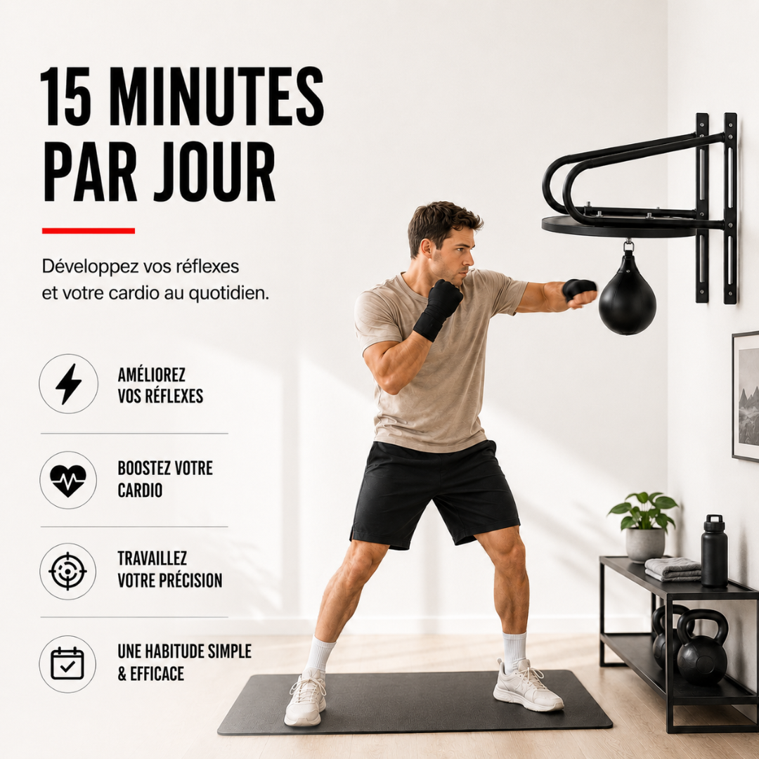 Poire de Vitesse Murale Rotation 360° MaisonDuBoxeur