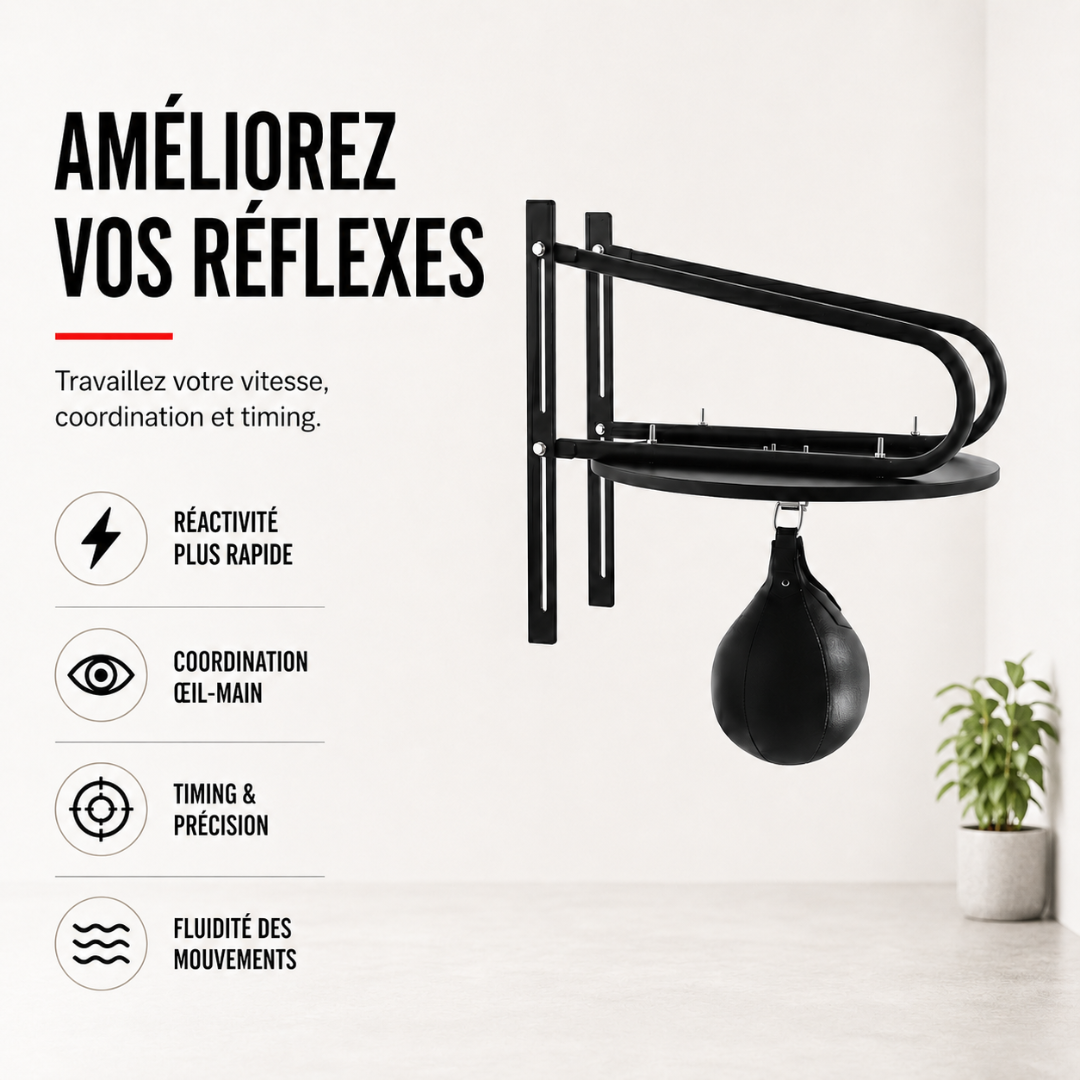Poire de Vitesse Murale Rotation 360° MaisonDuBoxeur