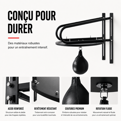 Poire de Vitesse Murale Rotation 360° MaisonDuBoxeur