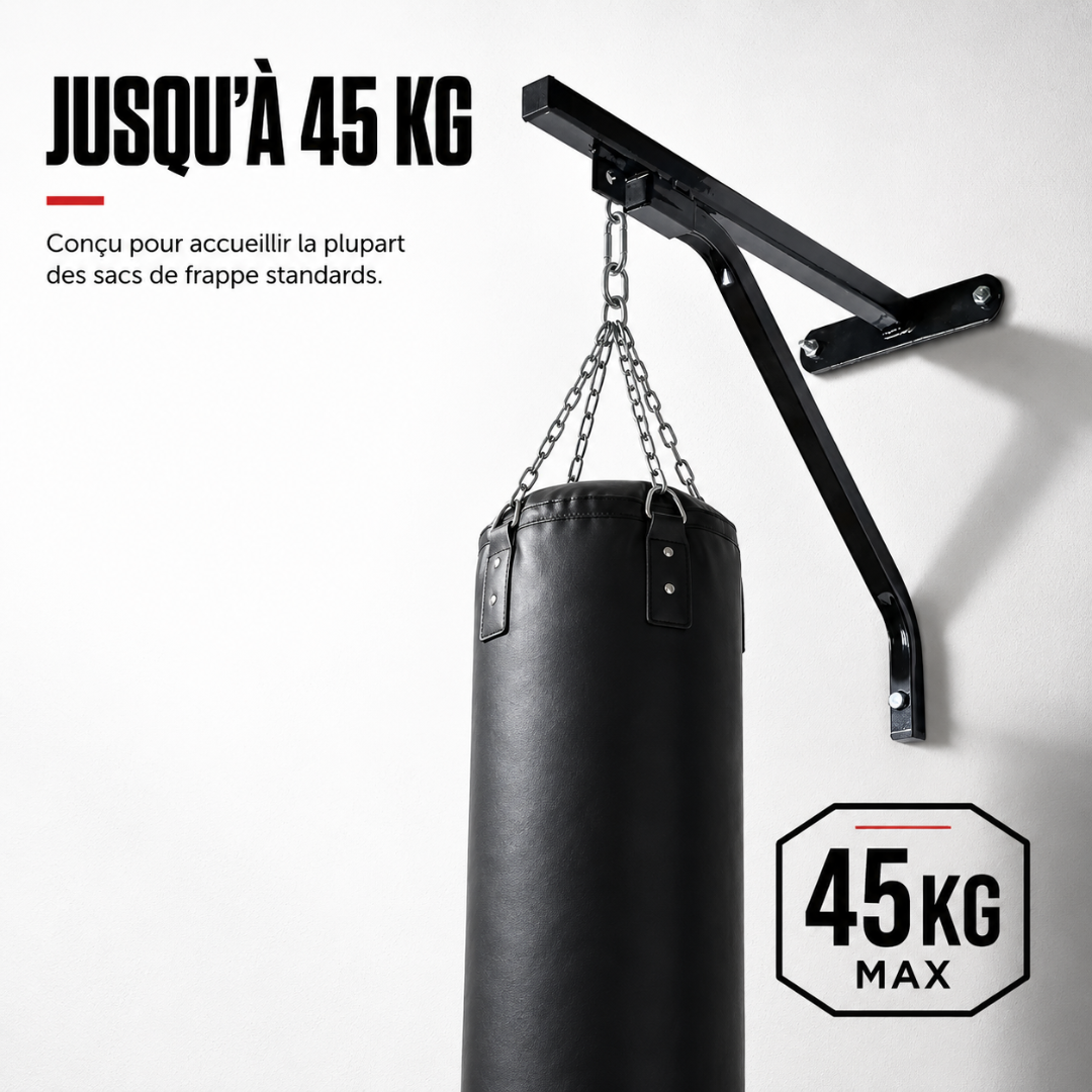 Support Mural Sac de Frappe Acier MaisonDuBoxeur