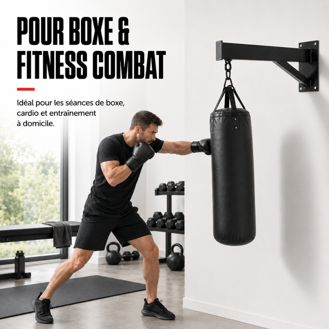 Potence Murale Sac de Frappe Acier MaisonDuBoxeur