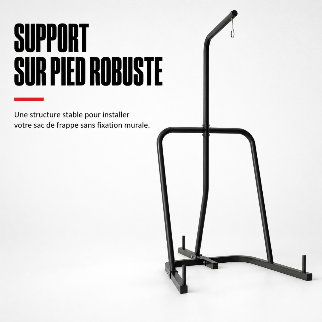 Support sur Pied Sac de Frappe Acier MaisonDuBoxeur