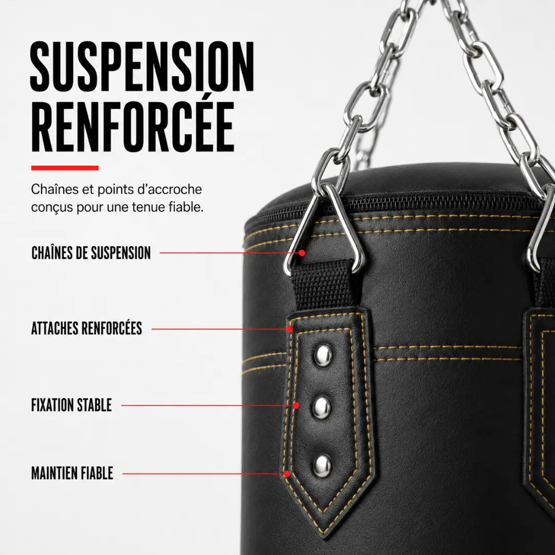 Sac de Frappe Cuir PU 100 cm MaisonDuBoxeur