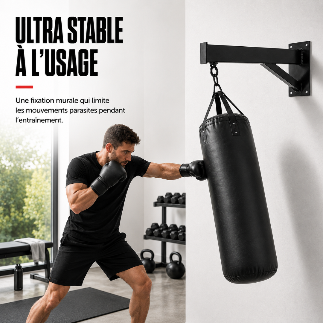 Potence Murale Sac de Frappe Acier MaisonDuBoxeur