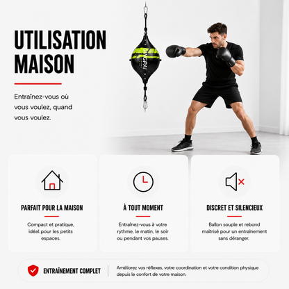 Ballon de Vitesse Ovale – Double Élastique MaisonDuBoxeur